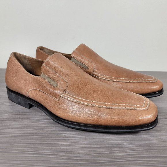 Bruno Magli Raging Slip On Loafers,Tan Leather 7 W - Picture 3 of 12